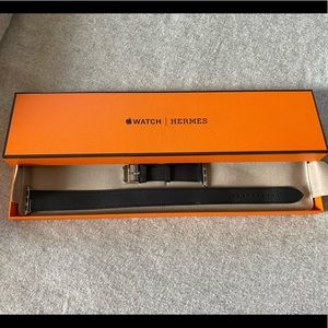 Hermes Apple Watch Band - Double Tour Navy Leather